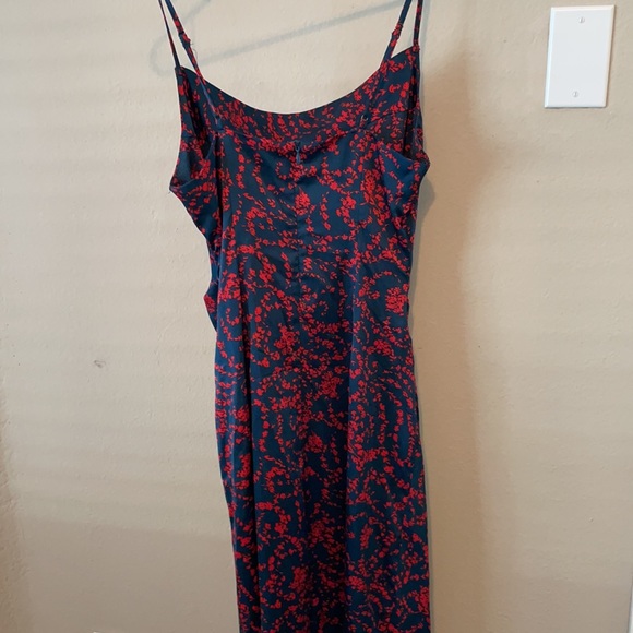 RENAMED | Navy blue with red floral dress - Picture 4 of 6